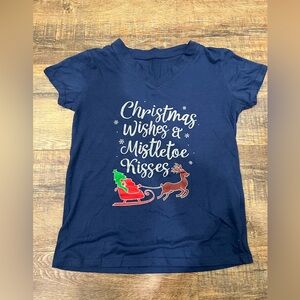 Navy Blue Christmas Women’s Small T-Shirt